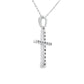 .10ct Diamond Cross Religious Pendant 14KT White Gold