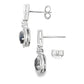 1.06ct Onyx Diamond Dangle Earrings 10KT White Gold