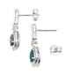 London Blue Topaz Dangle Earrings 10KT White Gold