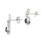 .55ct Onyx Diamond Dangle Earrings 10KT White Gold