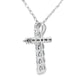 .19ct Diamond Cross Religious Pendant 14KT White Gold