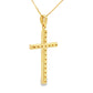 .25ct Diamond Cross Religious Pendant 14KT Yellow Gold
