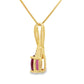 Rhodolite Garnet Fashion Pendants 10KT Yellow Gold