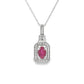 .72ct Ruby Diamond Fashion Pendants 14KT White Gold