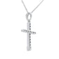.11ct Diamond Cross Religious Pendant 14KT White Gold