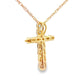 .19ct Diamond Cross Religious Pendant 14KT Yellow Gold