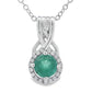 .58ct Emerald Zircon Fashion Pendants Sterling Silver