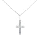 .05ct Diamond Cross Religious Pendant 14KT White Gold