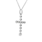 .09ct Diamond Cross Religious Pendant 14KT White Gold