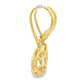 Rose Quartz Diamond Dangle Earrings 10KT Yellow Gold