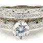 .54ct Antique Style Engagement Ring Set 18KT White Gold