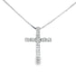 .15ct Diamond Cross Religious Pendant 14KT White Gold