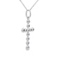 .15ct Diamond Cross Religious Pendant 14KT White Gold