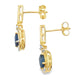 Sapphire Diamond Dangle Earrings 10KT Yellow Gold