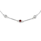 .17ct Ruby Diamond Bracelet 14KT White Gold