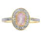 .53ct Rose Quartz Diamond Ring 10KT Yellow Gold