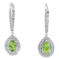.96ct Peridot Diamond Dangle Earrings 10KT White Gold