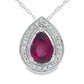 .52ct Garnet Diamond Fashion Pendants 10KT White Gold