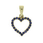 .37ct Sapphire Heart Love Pendant 10KT Yellow Gold