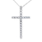 .24ct Diamond Cross Religious Pendant 14KT White Gold