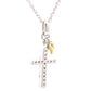 .15ct Diamond Cross Religious Pendant Sterling Silver