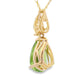Peridot Diamond Fashion Pendants 10KT Yellow Gold