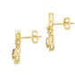 .47ct Quartz Diamond Dangle Earrings 10KT Yellow Gold