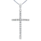 .21ct Diamond Cross Religious Pendant 14KT White Gold