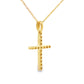 .11ct Diamond Cross Religious Pendant 14KT Yellow Gold