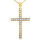 .22ct Diamond Cross Religious Pendant 14KT Yellow Gold