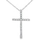 .11ct Diamond Cross Religious Pendant 14KT White Gold