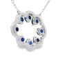 Sapphire Diamond Fashion Pendants 14KT White Gold