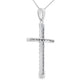 .21ct Diamond Cross Religious Pendant 14KT White Gold
