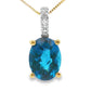 London Blue Topaz Fashion Pendants 10KT Yellow Gold