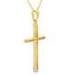 .21ct Diamond Cross Religious Pendant 14KT Yellow Gold