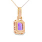 Amethyst Diamond Fashion Pendants 10KT Yellow Gold