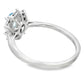 .43ct Aquamarine Diamond Ring 10KT White Gold