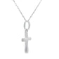 .05ct Diamond Cross Religious Pendant 14KT White Gold
