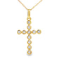 .15ct Diamond Cross Religious Pendant 14KT Yellow Gold