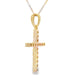 .25ct Diamond Cross Religious Pendant 14KT Yellow Gold