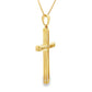 .22ct Diamond Cross Religious Pendant 14KT Yellow Gold