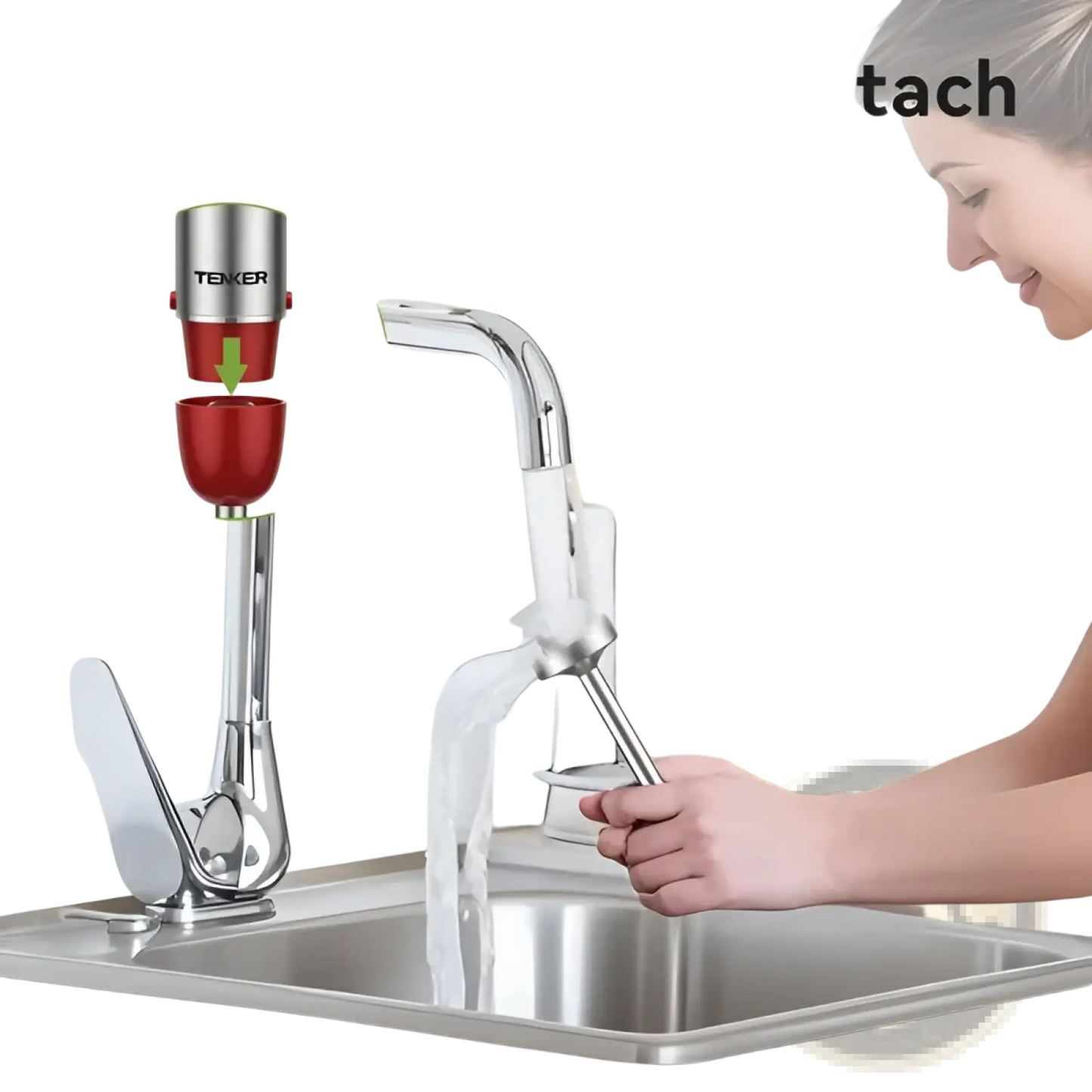 Immersion Blender 1000w 5-in-1 Handheld Set Red