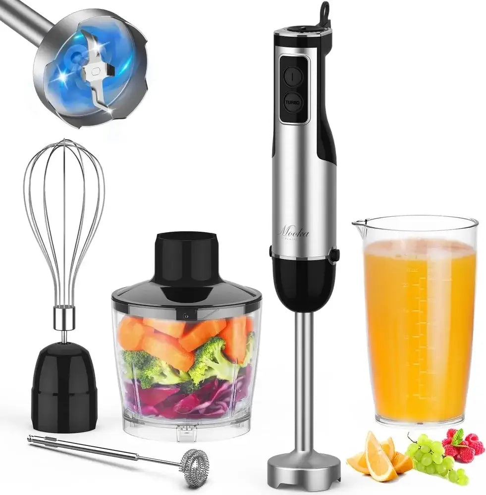 1100w 5-in-1 Hand Immersion Blender and Food Processor Set