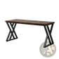 Industrial Writing Desk 55 Inch Dark Wood Table