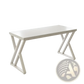 Industrial Writing Desk 55 Inch White Wood Table