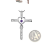 Infinity Love Heart Cross Birthstone Crystal Necklace