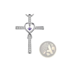 Infinity Love Heart Cross Birthstone Crystal Necklace