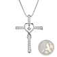 Infinity Love Heart Cross Birthstone Crystal Necklace