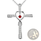 Infinity Love Heart Cross Birthstone Crystal Necklace
