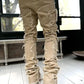 Men's Slim Fit Stacked Ripped Patchwork Streetwear Jeans